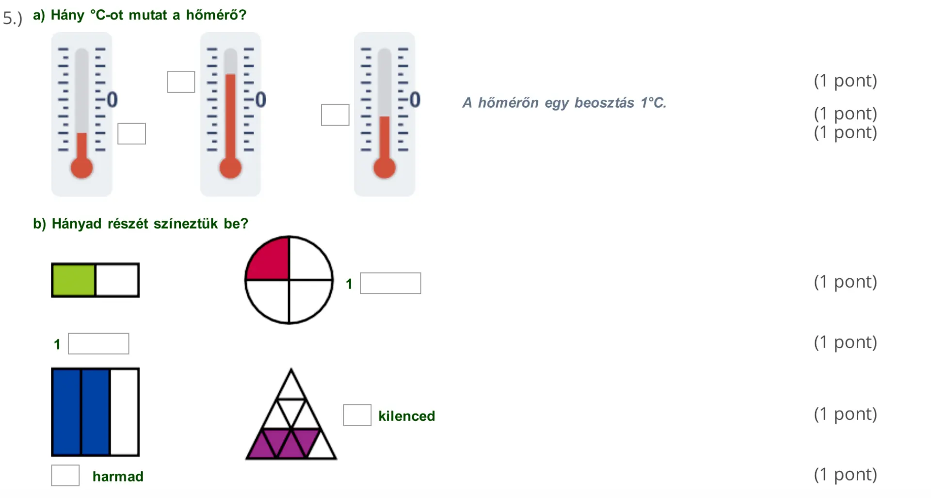 3.osztály utáni szintfelmérő